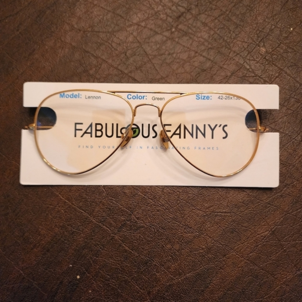 The timeless "General" Gold wire frame glasses with titanium nose pieces…